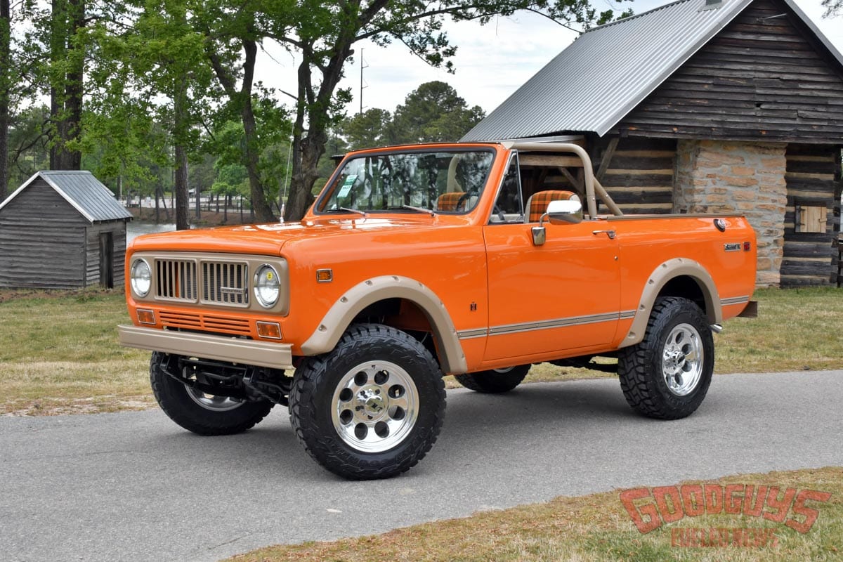 1973 International Scout plaid leather interior