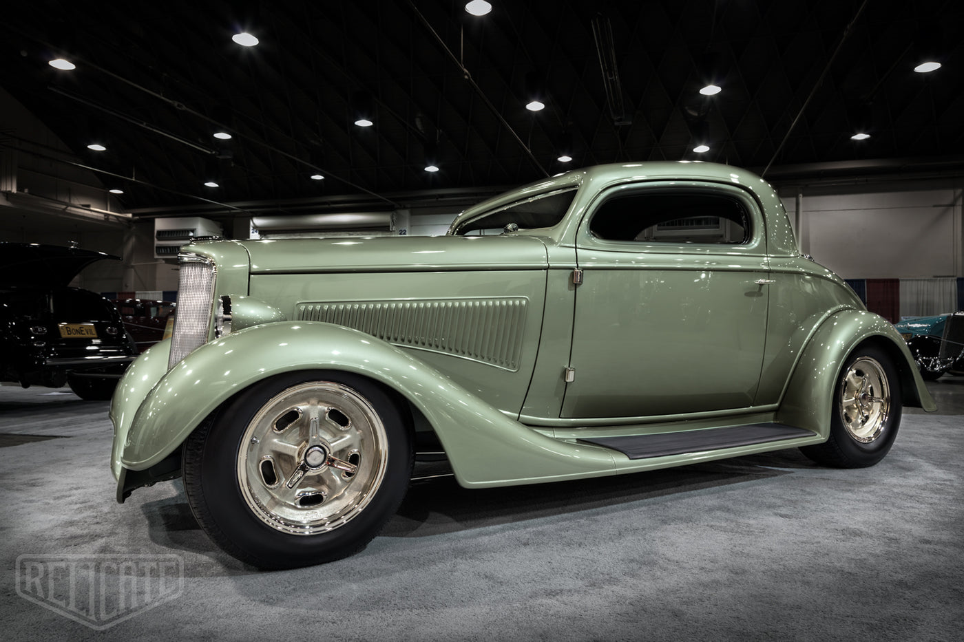 Traditional Metal Craft 1935 Ford Relicate Distressed Leather Interior