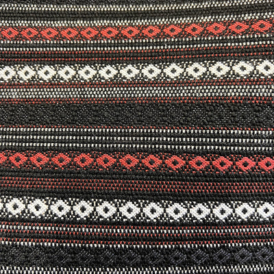 Southwest Style NOS Fabric - Black/Brown/Red/White - Relicate Leather Automotive Interior Upholstery