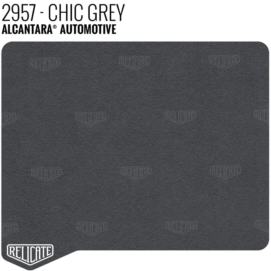 Alcantara Auto Panel - 2957 Chic Grey YARDAGE - Relicate Leather Automotive Interior Upholstery