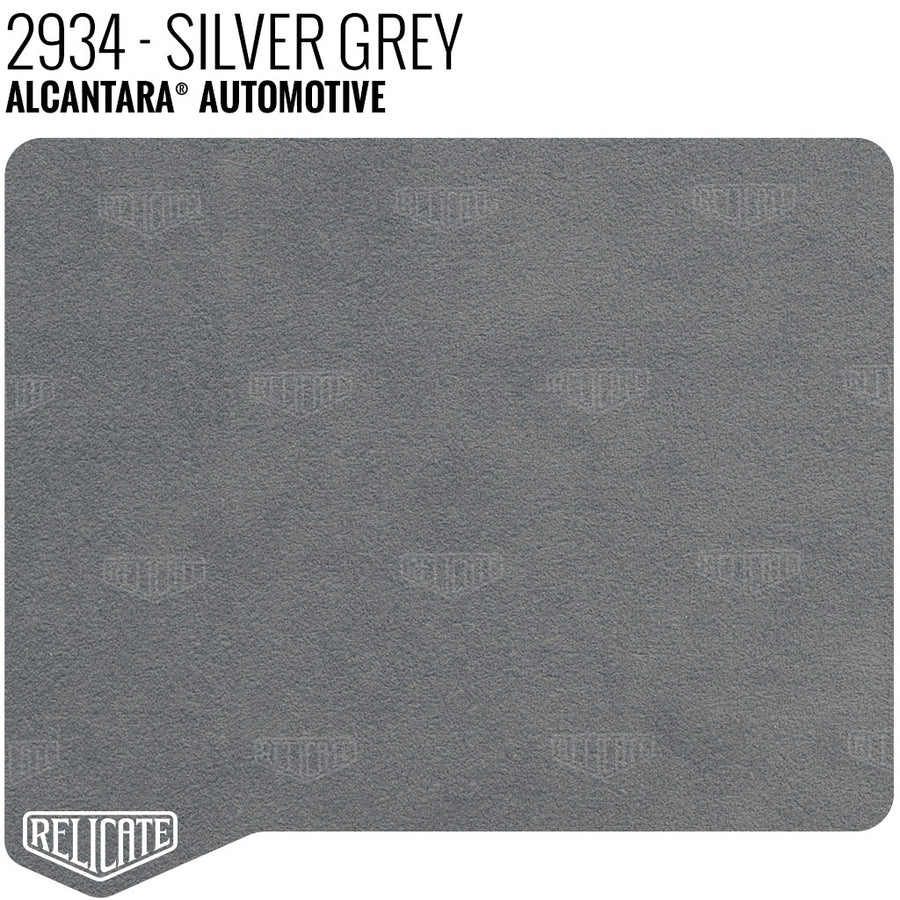 Alcantara Auto Panel - 2934 Silver Grey YARDAGE - Relicate Leather Automotive Interior Upholstery