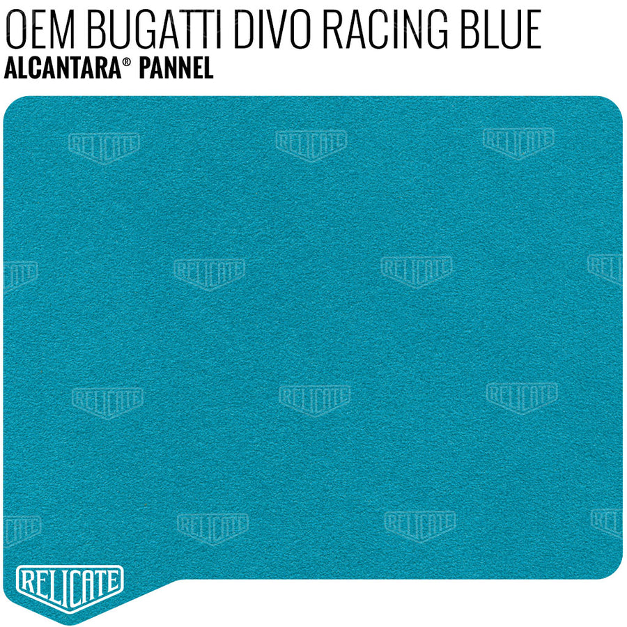 Alcantara Pannel - Bugatti Divo Racing Blue YARDAGE - Relicate Leather Automotive Interior Upholstery