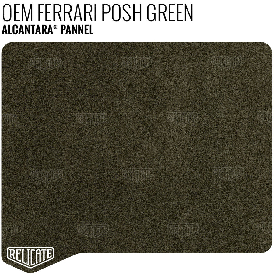 Alcantara Pannel - Ferrari Posh Green (Verde) YARDAGE - Relicate Leather Automotive Interior Upholstery
