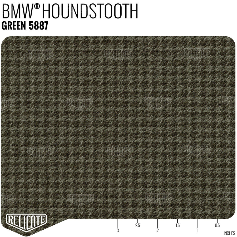 Houndstooth Fabric for BMW® - Green Product / Green - Relicate Leather Automotive Interior Upholstery