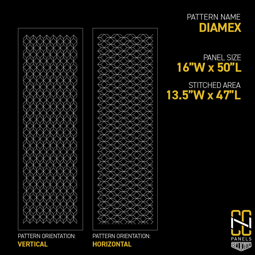 Diamex CNC Stitched Panel - Relicate Leather Automotive Interior Upholstery
