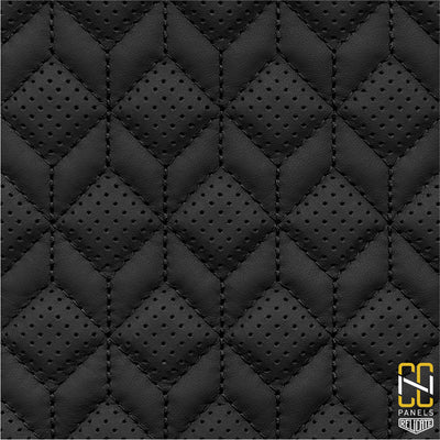 Perforated Diamex CNC Stitched Panel  - Relicate Leather Automotive Interior Upholstery