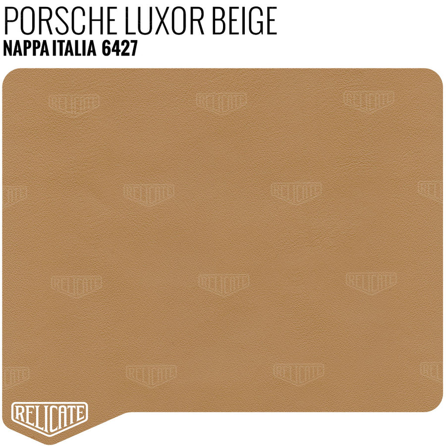 Porsche Luxor Beige Leather Sample - Relicate Leather Automotive Interior Upholstery