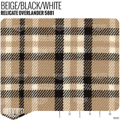 Plaid by the Linear Foot Overlander - Beige 5881 - Linear Foot - Relicate Leather Automotive Interior Upholstery