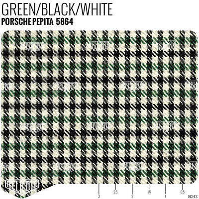 Houndstooth and Pepita by the Linear Foot Pepita - Green 5864 - Linear Foot - Relicate Leather Automotive Interior Upholstery