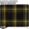 Plaid by the Linear Foot Porsche/VW - Black/Yellow/Green 5874 - Linear Foot - Relicate Leather Automotive Interior Upholstery