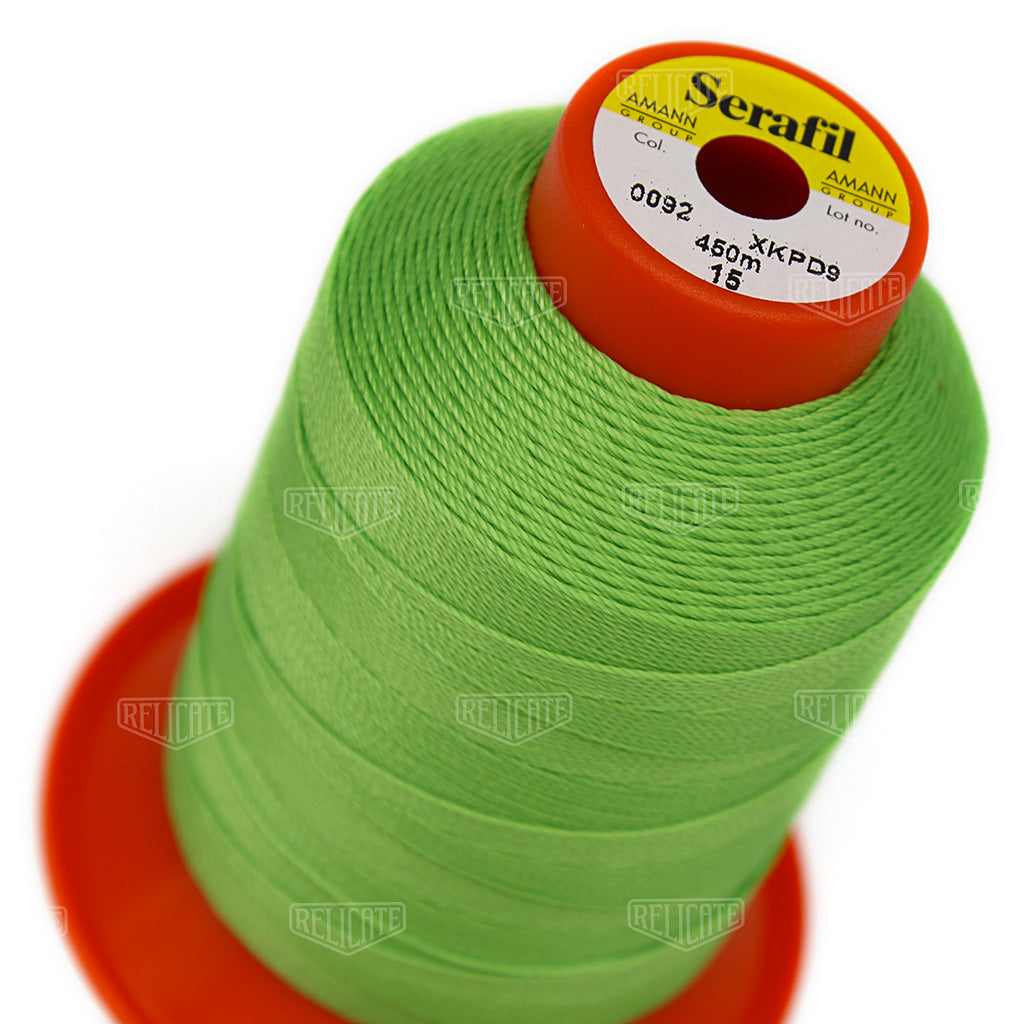 Yellows/Greens Serafil Thread 15 (TEX 210) 0092 - Relicate Leather Automotive Interior Upholstery