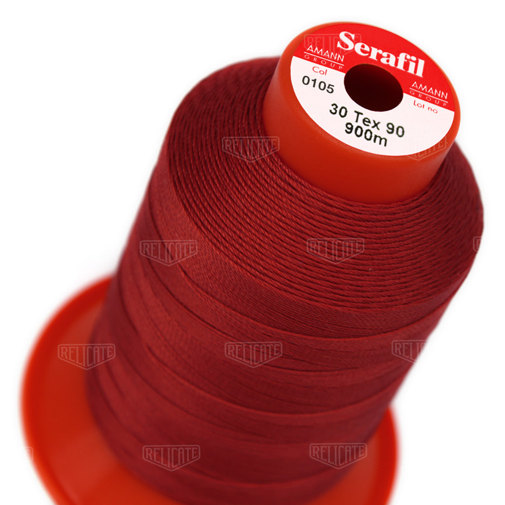 Pinks/Reds/Oranges Serafil Thread 30 (TEX 90) 0105 - Relicate Leather Automotive Interior Upholstery