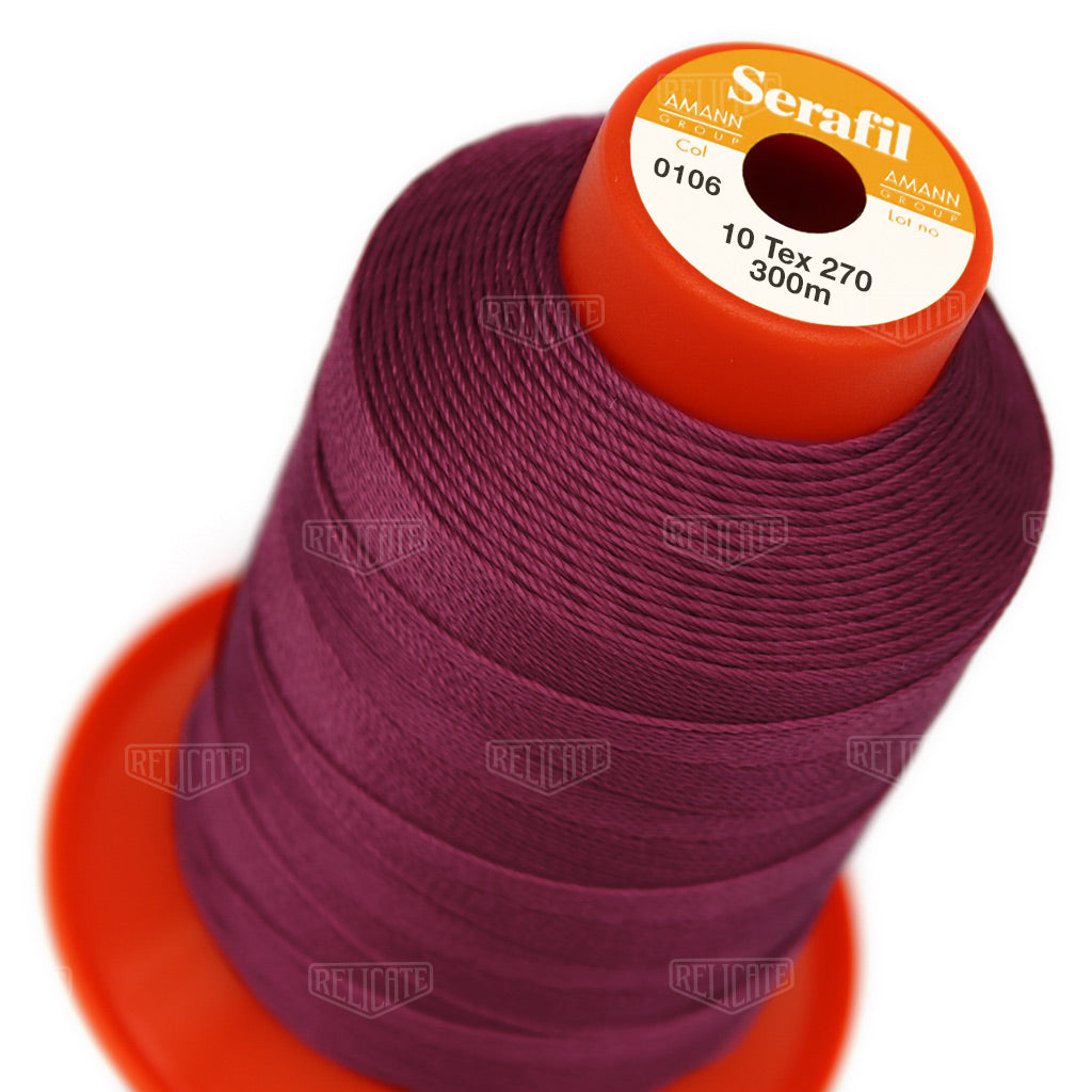 Pinks/Reds/Oranges Serafil Thread 10 (TEX 270) 0106 - Relicate Leather Automotive Interior Upholstery