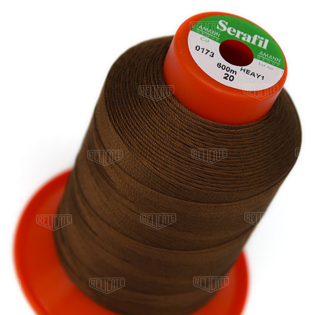Whites/Browns Serafil Thread 20 (TEX 135) 0173 - Relicate Leather Automotive Interior Upholstery