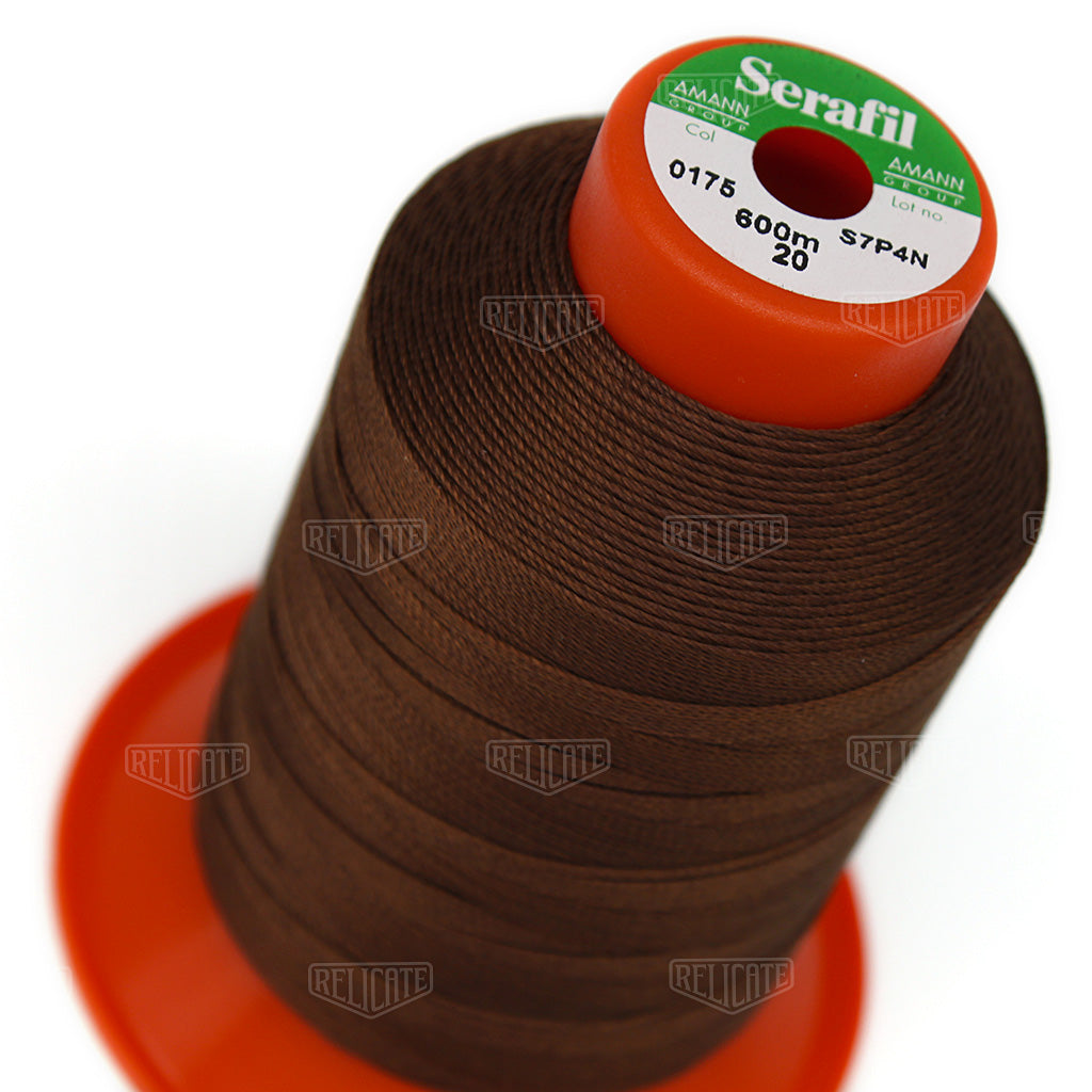 Whites/Browns Serafil Thread 20 (TEX 135) 0175 - Relicate Leather Automotive Interior Upholstery