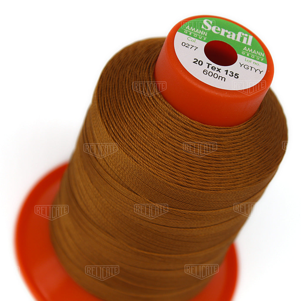 Whites/Browns Serafil Thread 20 (TEX 135) 0277 - Relicate Leather Automotive Interior Upholstery