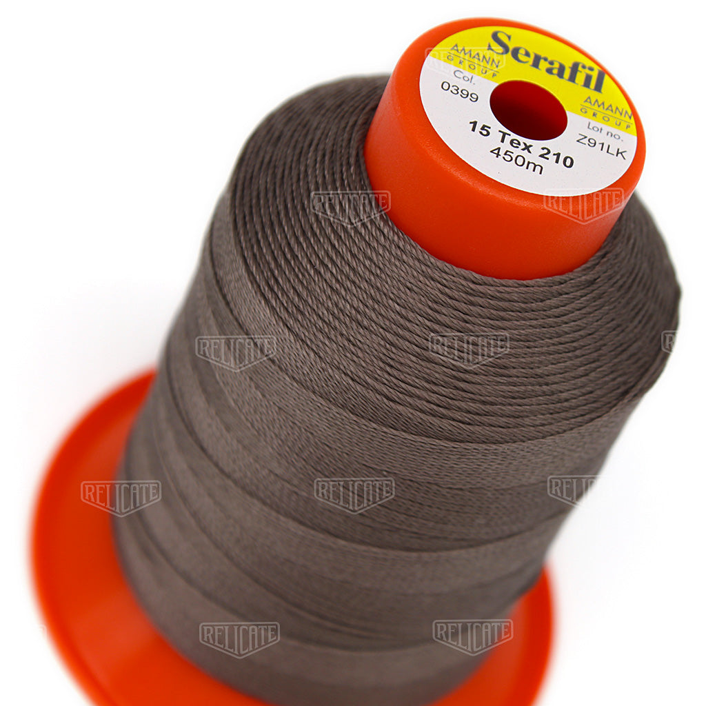 Whites/Browns Serafil Thread 15 (TEX 210) 0399 - Relicate Leather Automotive Interior Upholstery