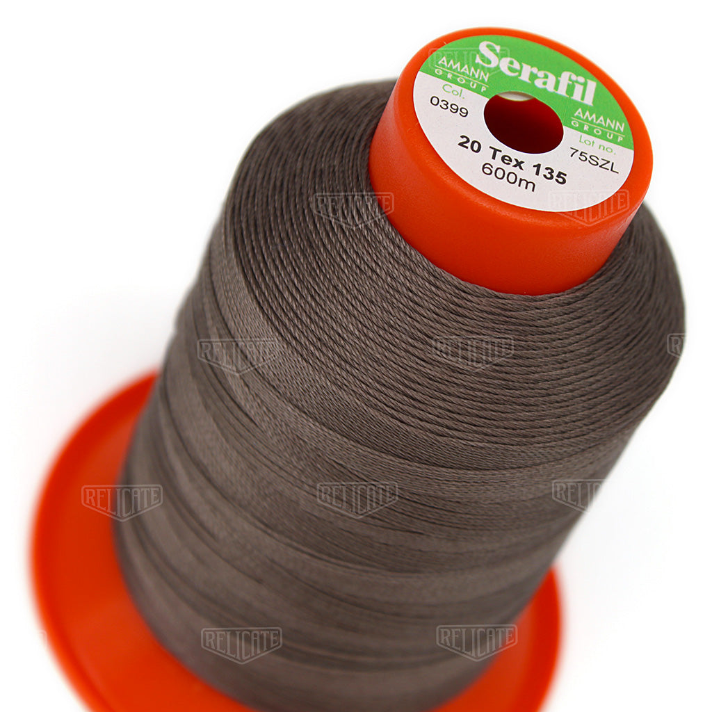 Whites/Browns Serafil Thread 20 (TEX 135) 0399 - Relicate Leather Automotive Interior Upholstery