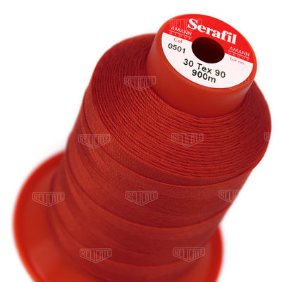 Pinks/Reds/Oranges Serafil Thread 30 (TEX 90) 0501 - Relicate Leather Automotive Interior Upholstery