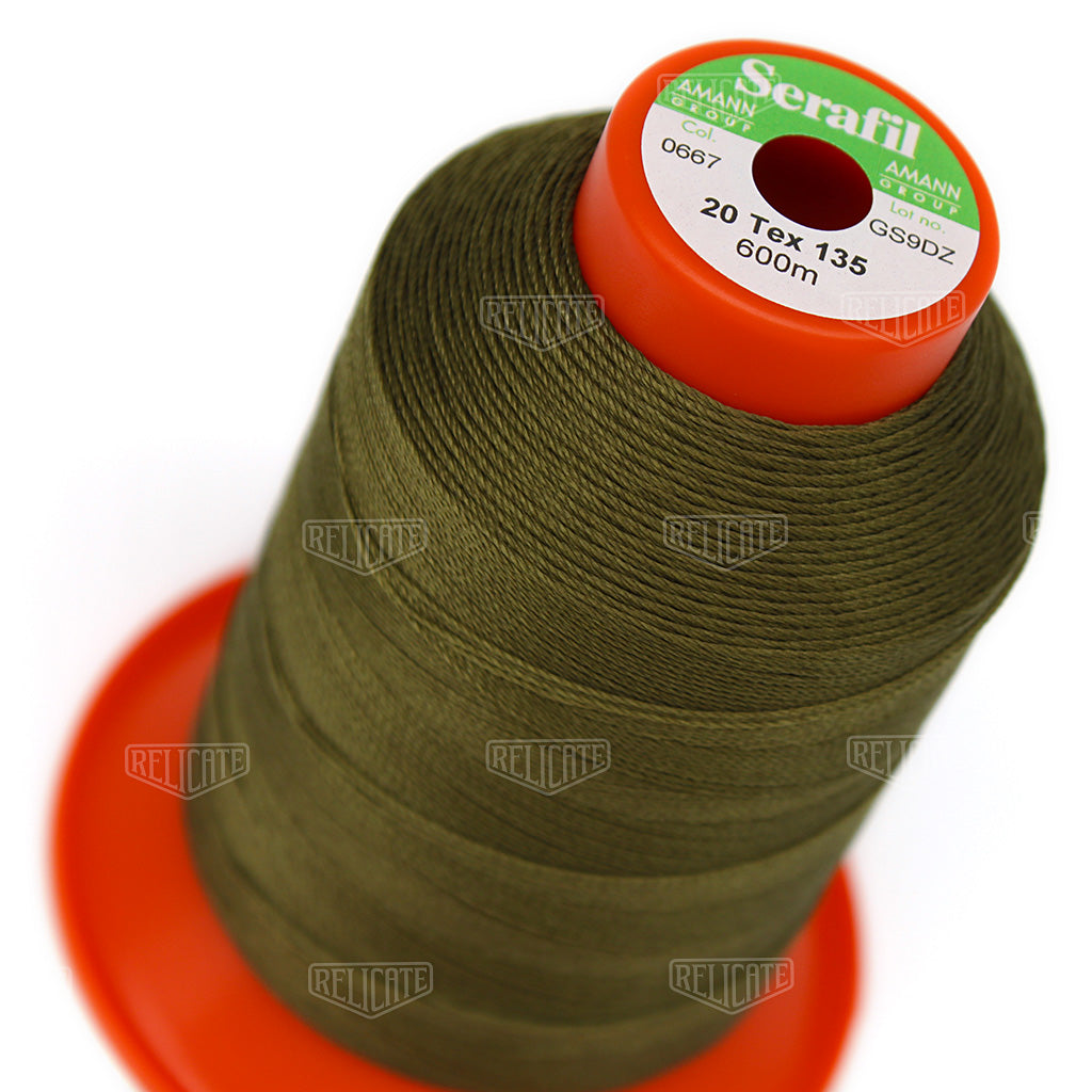 Yellows/Greens Serafil Thread 20 (TEX 135) 0667 - Relicate Leather Automotive Interior Upholstery