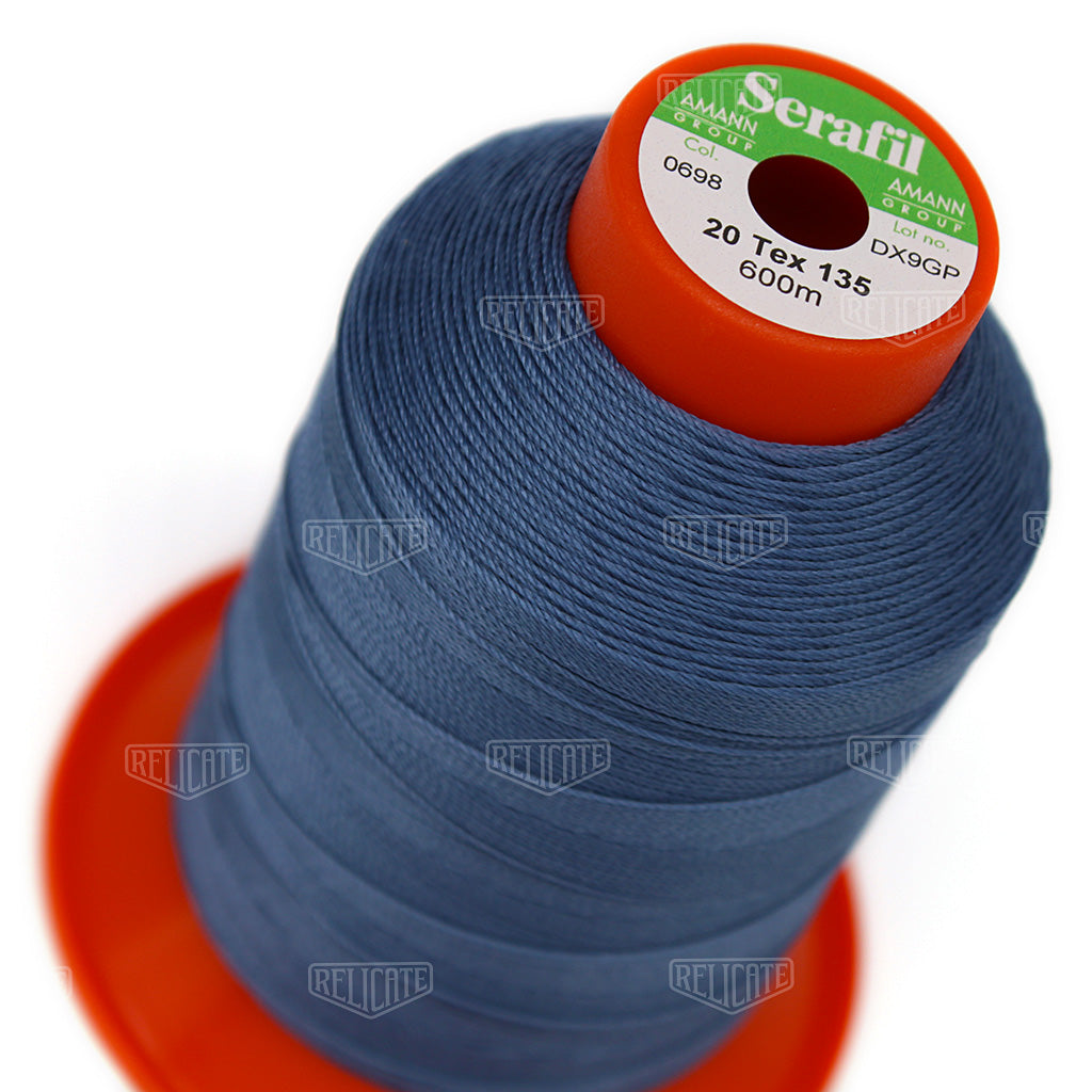 Blues/Purples Serafil Thread 20 (TEX 135) 0698 - Relicate Leather Automotive Interior Upholstery