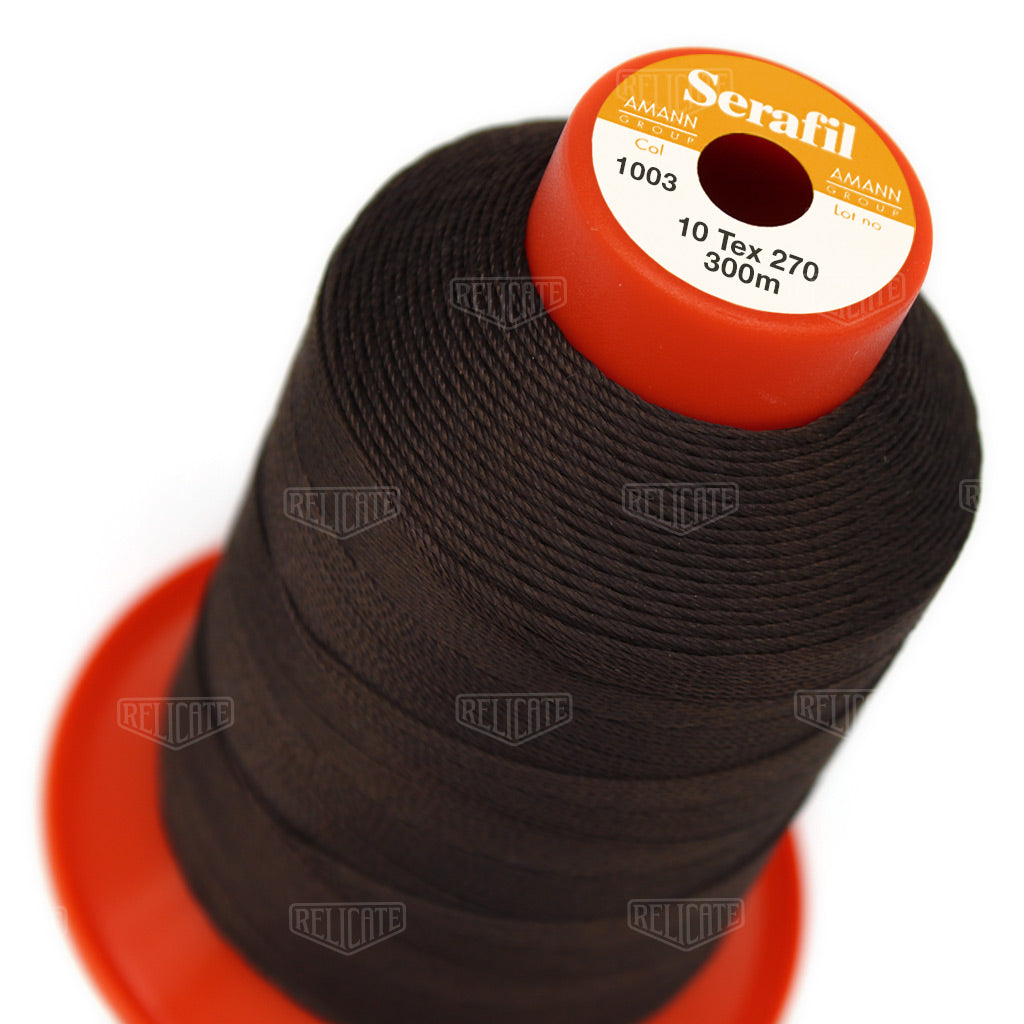 Whites/Browns Serafil Thread 10 (TEX 270) 1003 - Relicate Leather Automotive Interior Upholstery