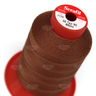Whites/Browns Serafil Thread 30 (TEX 90) 1170 - Relicate Leather Automotive Interior Upholstery