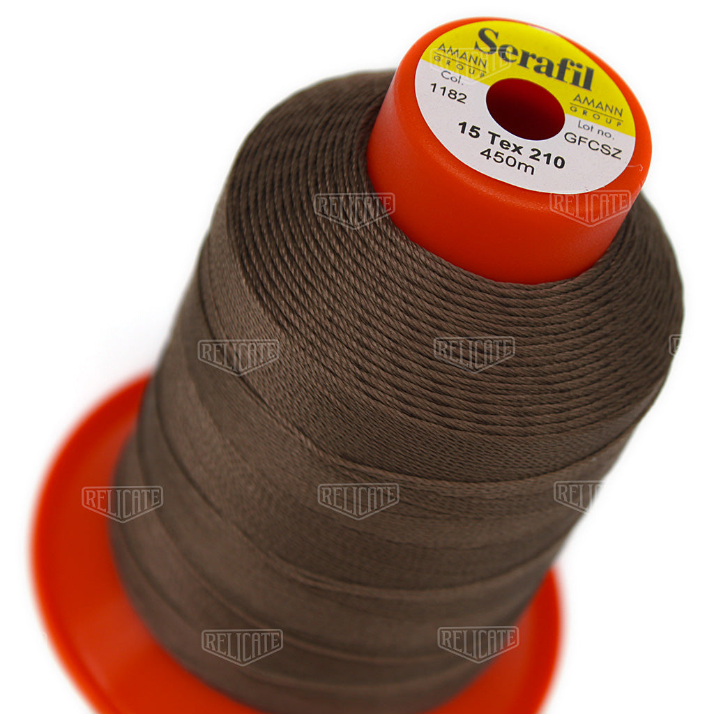 Whites/Browns Serafil Thread 15 (TEX 210) 1182 - Relicate Leather Automotive Interior Upholstery