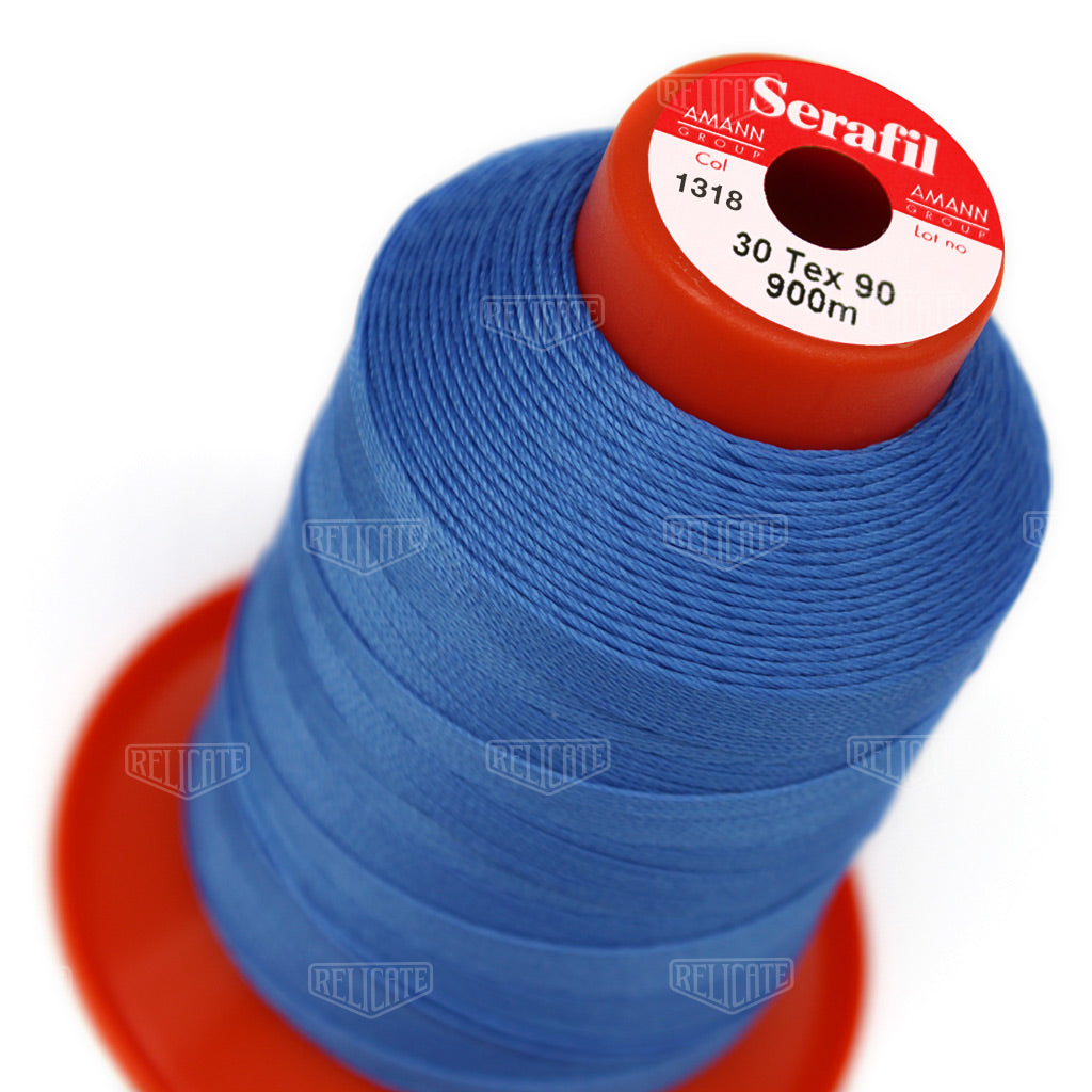 Blues/Purples Serafil Thread 30 (TEX 90) 1318 - Relicate Leather Automotive Interior Upholstery