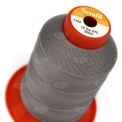Greys/Blacks Serafil Thread 10 (TEX 270) 1358 - Relicate Leather Automotive Interior Upholstery