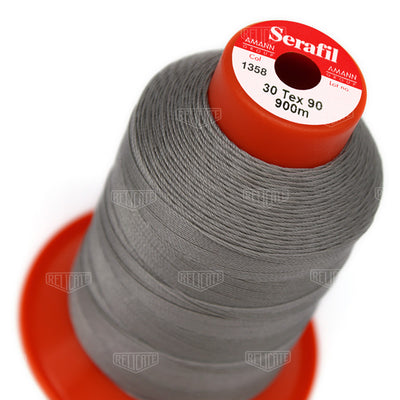 Greys/Blacks Serafil Thread 30 (TEX 90) 1358 - Relicate Leather Automotive Interior Upholstery
