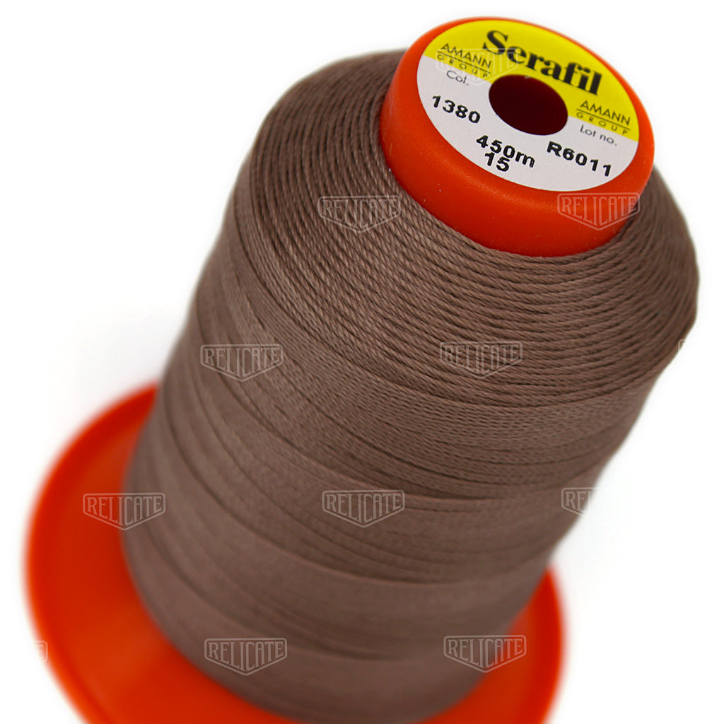 Whites/Browns Serafil Thread 15 (TEX 210) 1380 - Relicate Leather Automotive Interior Upholstery