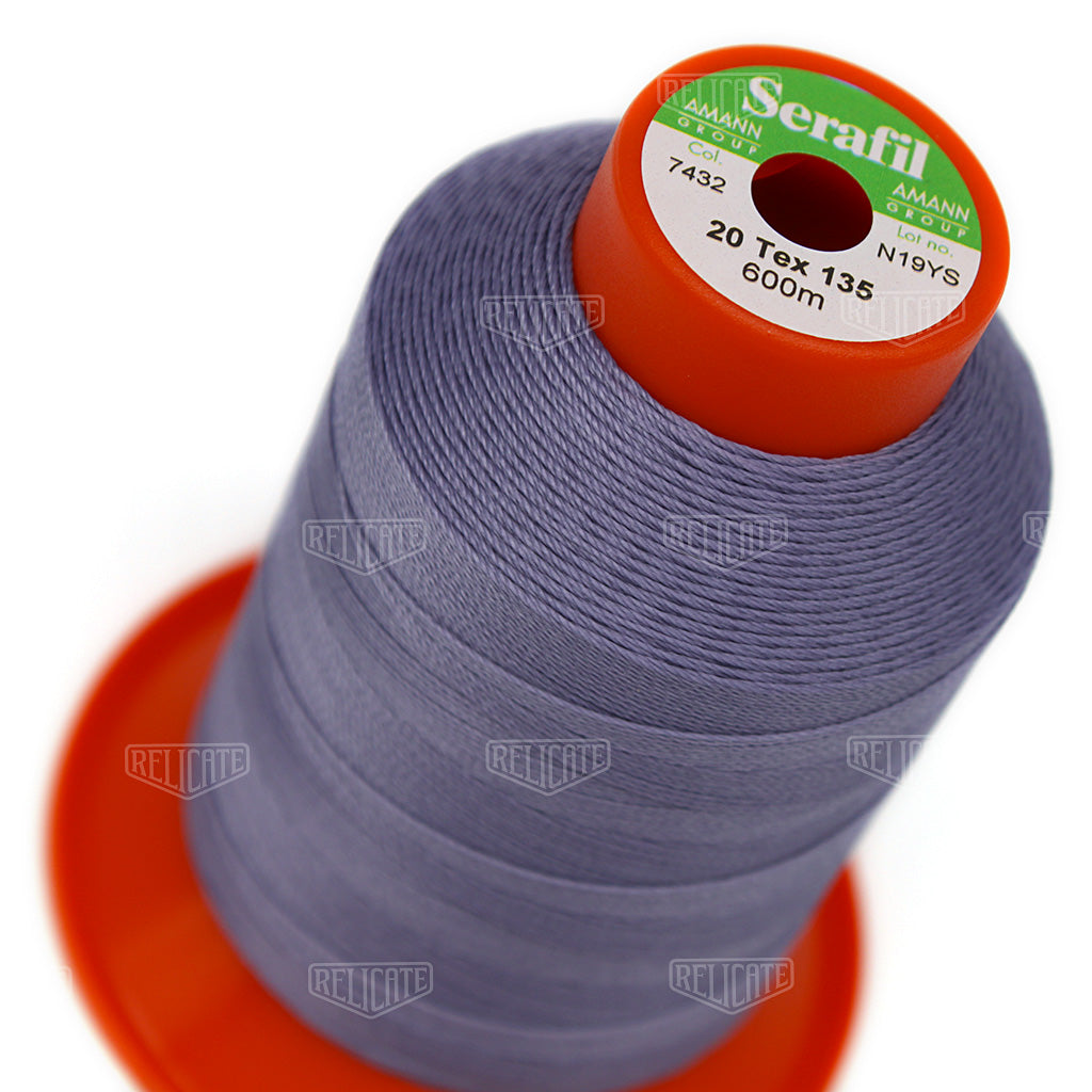 Blues/Purples Serafil Thread 20 (TEX 135) 7432 - Relicate Leather Automotive Interior Upholstery