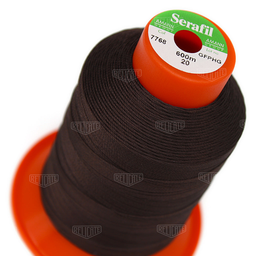 Whites/Browns Serafil Thread 20 (TEX 135) 7768 - Relicate Leather Automotive Interior Upholstery