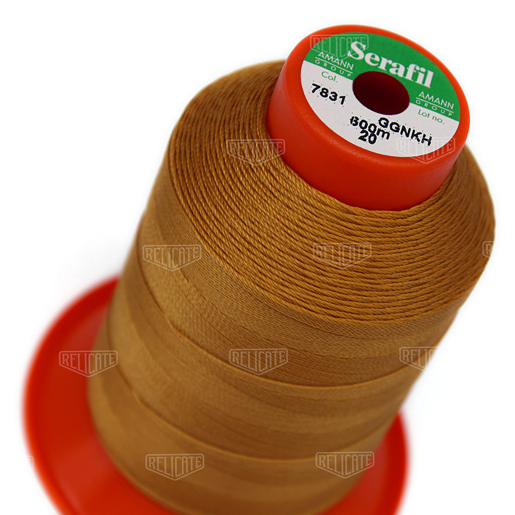 Whites/Browns Serafil Thread 20 (TEX 135) 7831 - Relicate Leather Automotive Interior Upholstery