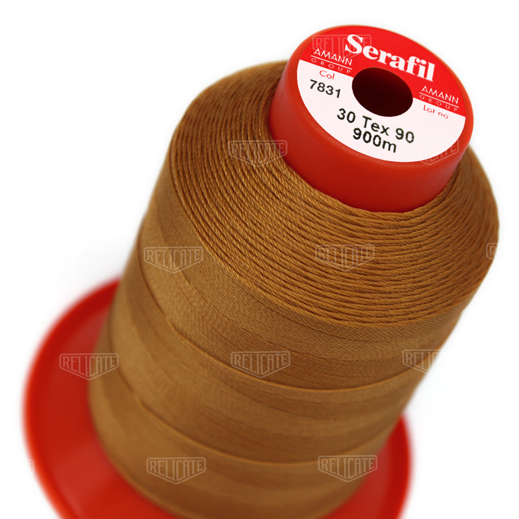 Whites/Browns Serafil Thread 30 (TEX 90) 7831 - Relicate Leather Automotive Interior Upholstery