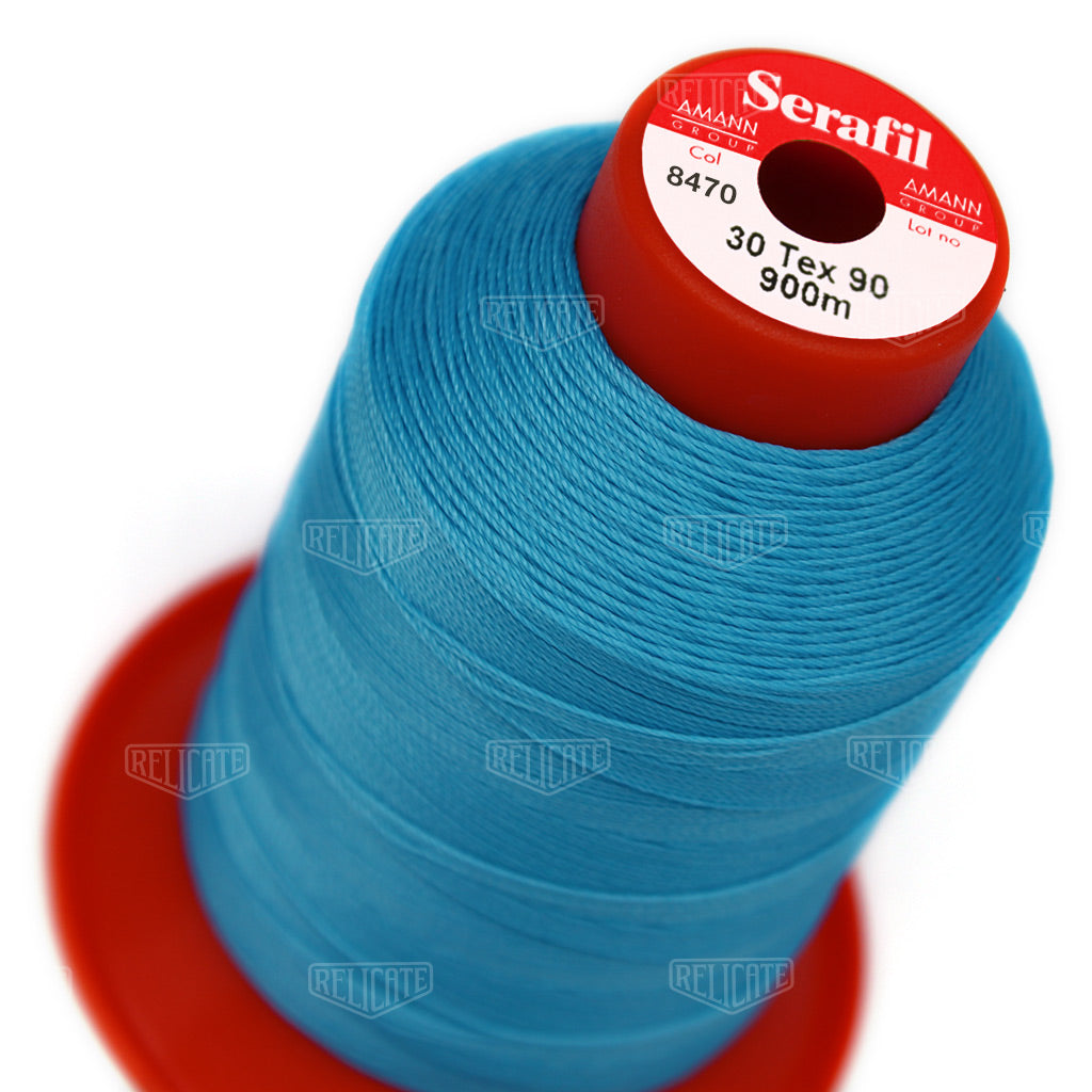 Blues/Purples Serafil Thread 30 (TEX 90) 8470 - Relicate Leather Automotive Interior Upholstery