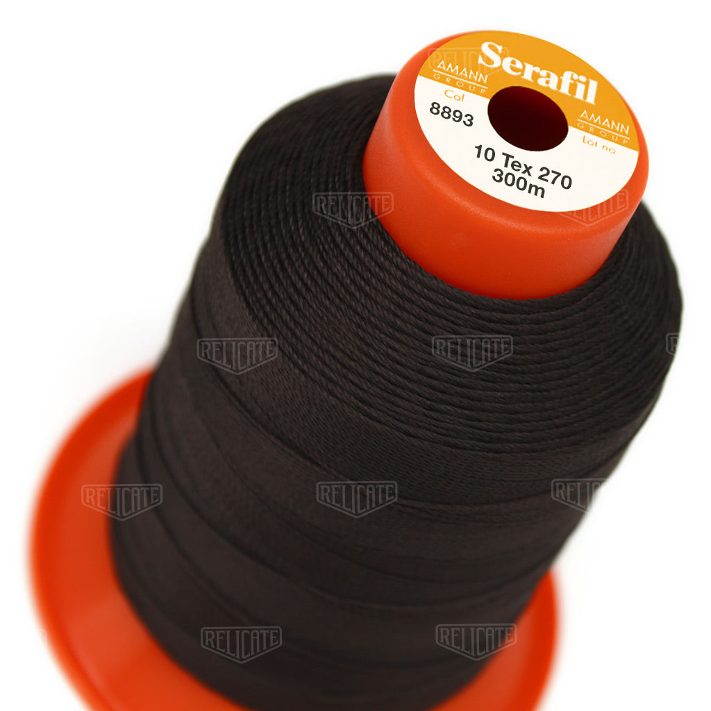 Whites/Browns Serafil Thread 10 (TEX 270) 8893 - Relicate Leather Automotive Interior Upholstery