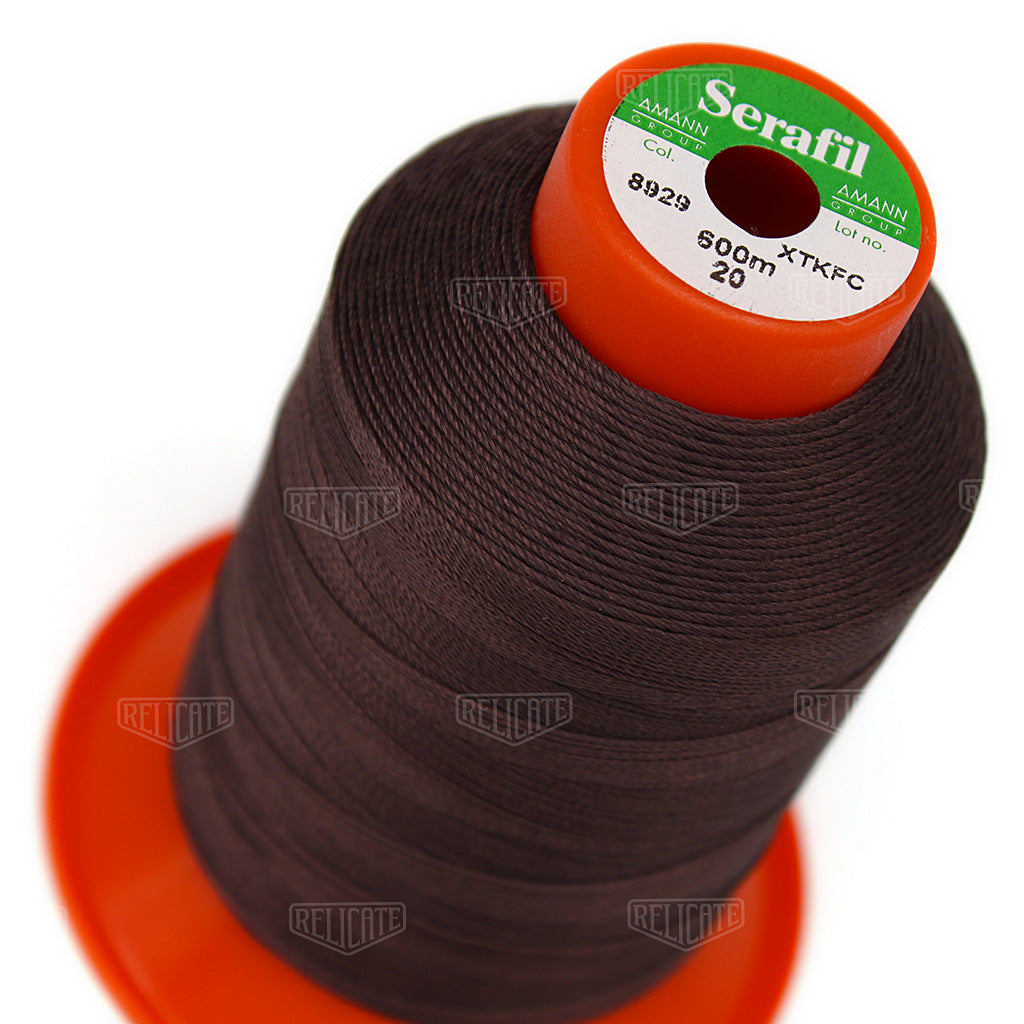 Whites/Browns Serafil Thread 20 (TEX 135) 8929 - Relicate Leather Automotive Interior Upholstery