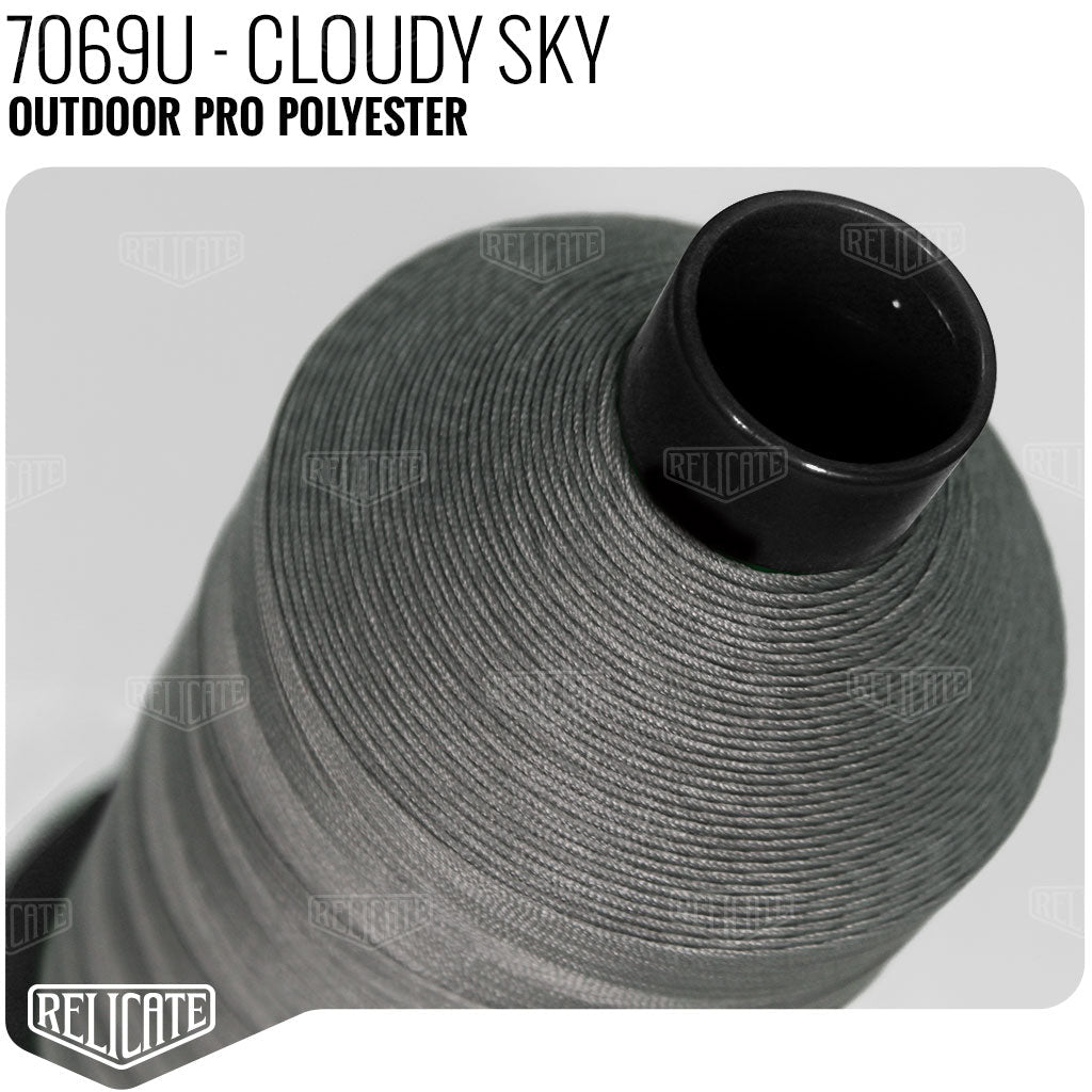 Outdoor PRO Polyester Thread - SIZE 20 (TEX 135) Cloudy Sky - 7069U - Size 20 (TEX 135) - 1LB - Relicate Leather Automotive Interior Upholstery