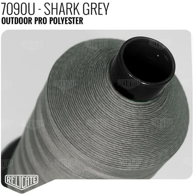 Outdoor PRO Polyester Thread - SIZE 20 (TEX 135) Shark Grey - 7090U - Size 20 (TEX 135) - 1LB - Relicate Leather Automotive Interior Upholstery