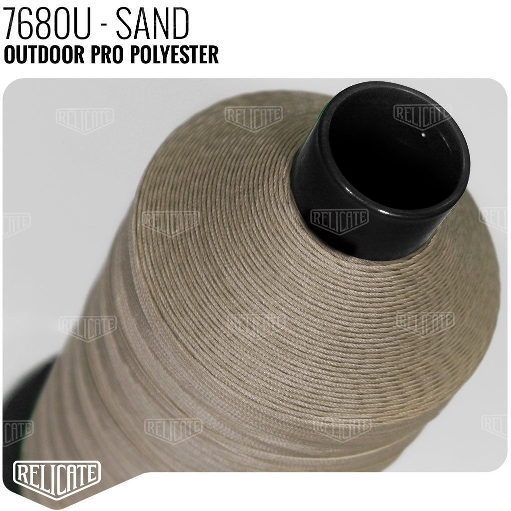 Outdoor PRO Polyester Thread - SIZE 30 (TEX 90) - 16oz Sand - 7680U - Size 30 (TEX 90) - 1LB - Relicate Leather Automotive Interior Upholstery