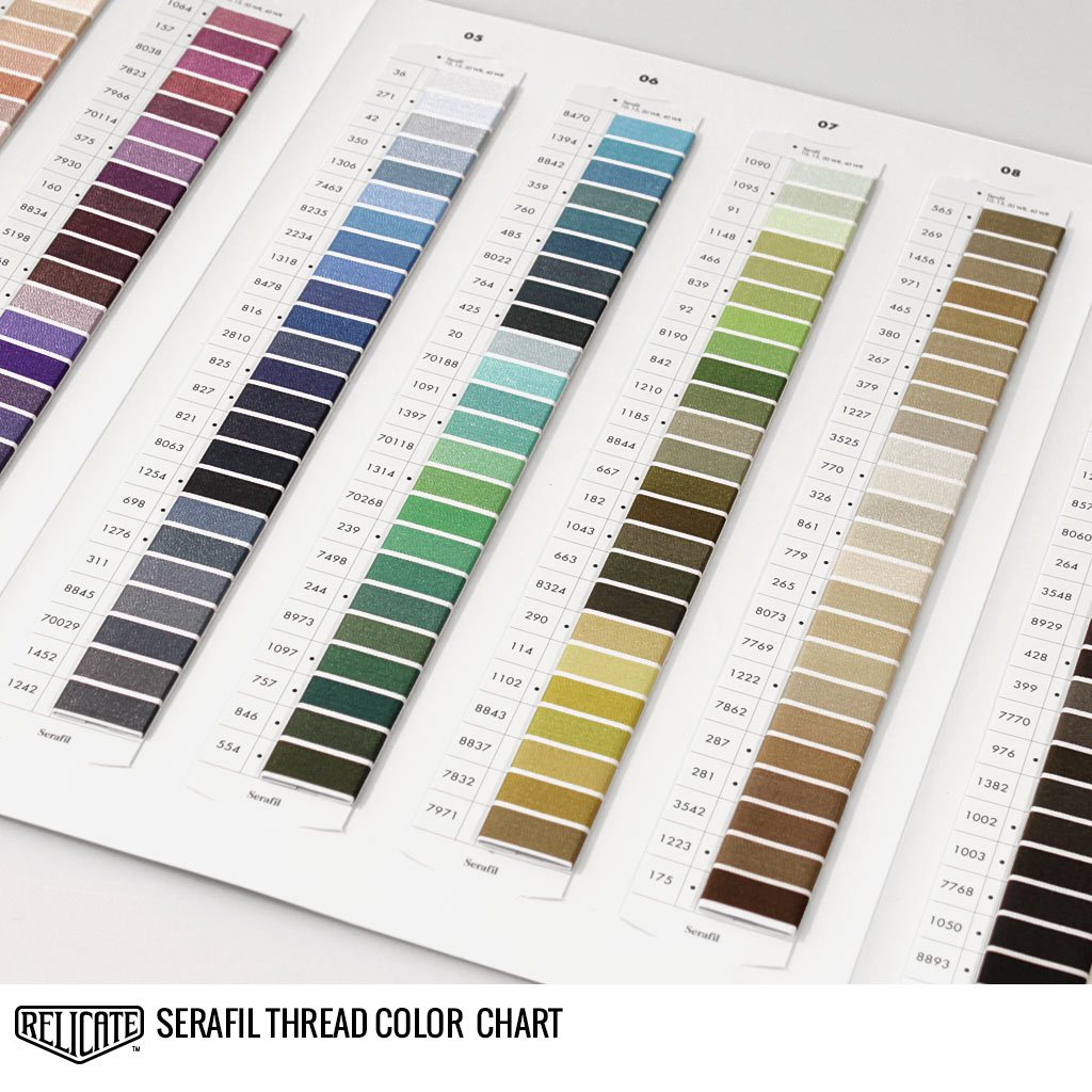 Amann Serafil Thread Color Chart - Relicate Leather Automotive Interior Upholstery