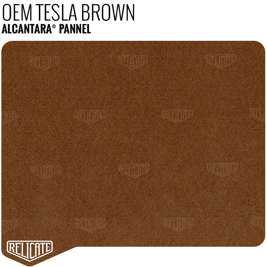 Alcantara Pannel - Tesla Brown YARDAGE - Relicate Leather Automotive Interior Upholstery
