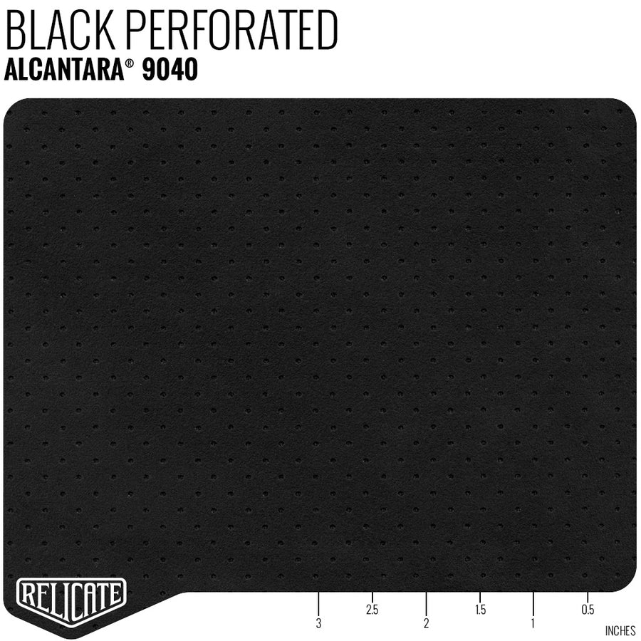 Alcantara Perforated - Black 9040 Black 9040 / Product - Relicate Leather Automotive Interior Upholstery