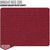 German Square Weave Carpet - Bright Red 328 Yardage - Relicate Leather Automotive Interior Upholstery