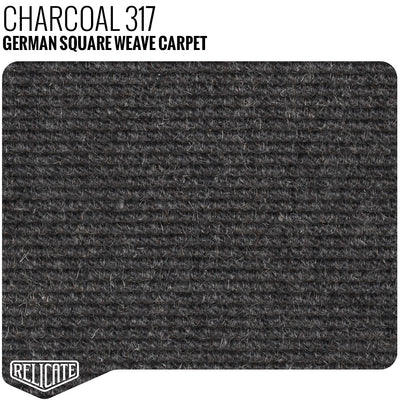German Square Weave Carpet Remnants Charcoal - 24" x 71" - Relicate Leather Automotive Interior Upholstery