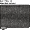 German Square Weave Carpet Remnants Dark Grey - 14" x 71" - Relicate Leather Automotive Interior Upholstery
