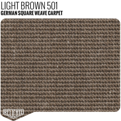 German Square Weave Carpet Remnants Light Brown - 29" x 71" - Relicate Leather Automotive Interior Upholstery