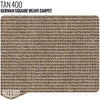 German Square Weave Carpet - Tan 400 Yardage - Relicate Leather Automotive Interior Upholstery